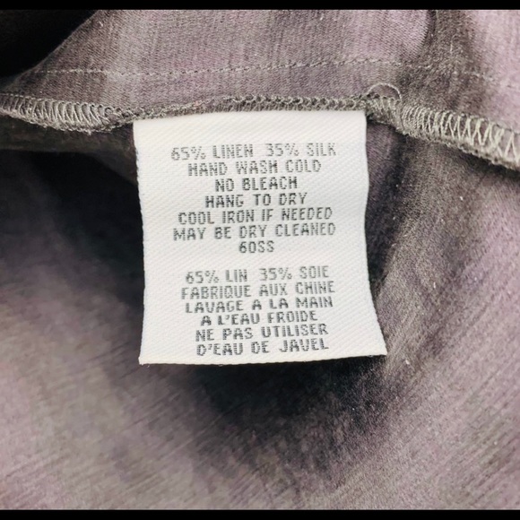 EILEEN FISHER Silk & Linen open front Jacket - Picture 7 of 7